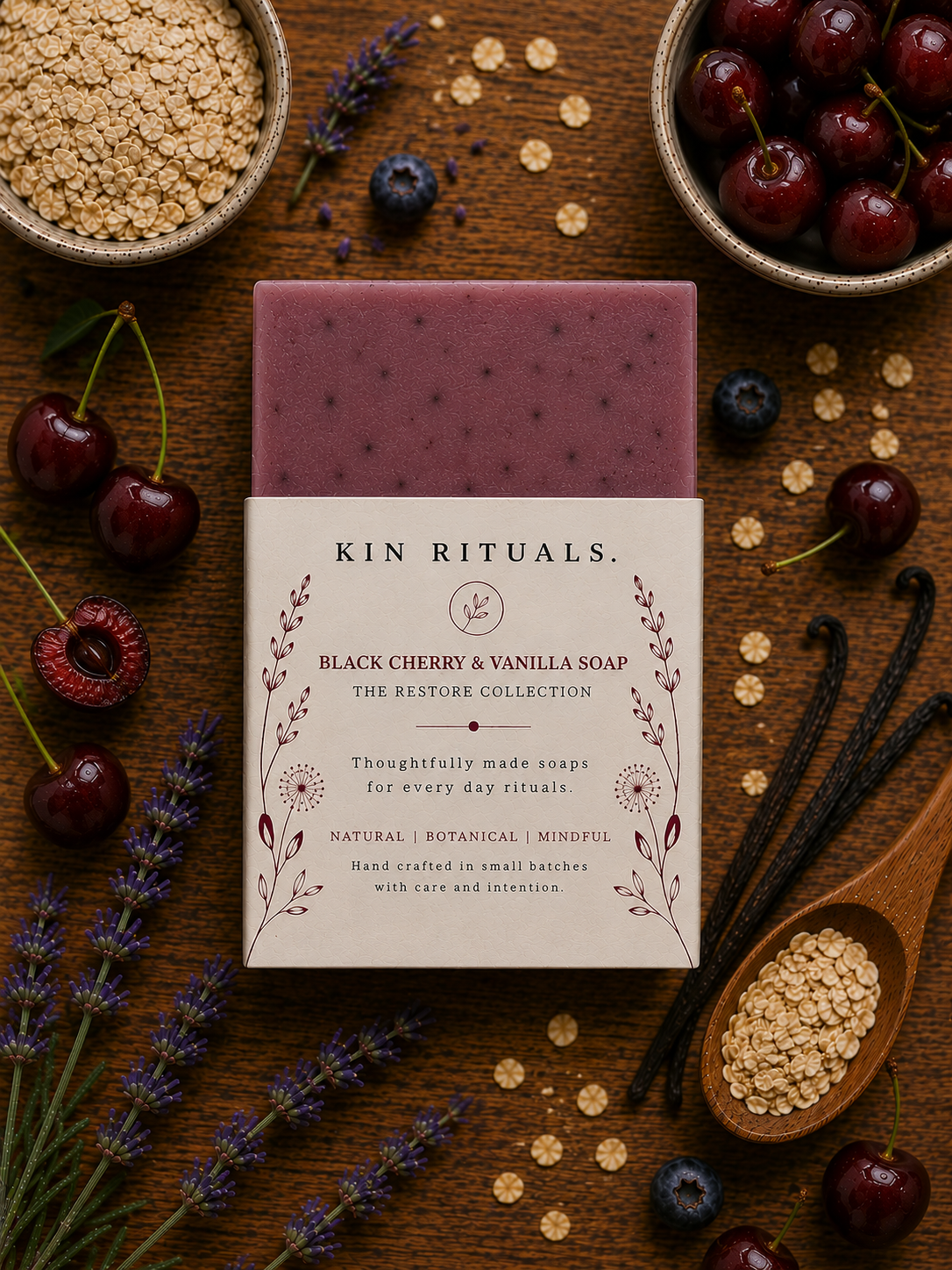 Black Cherry and Vanilla Soap - The Restore Collection